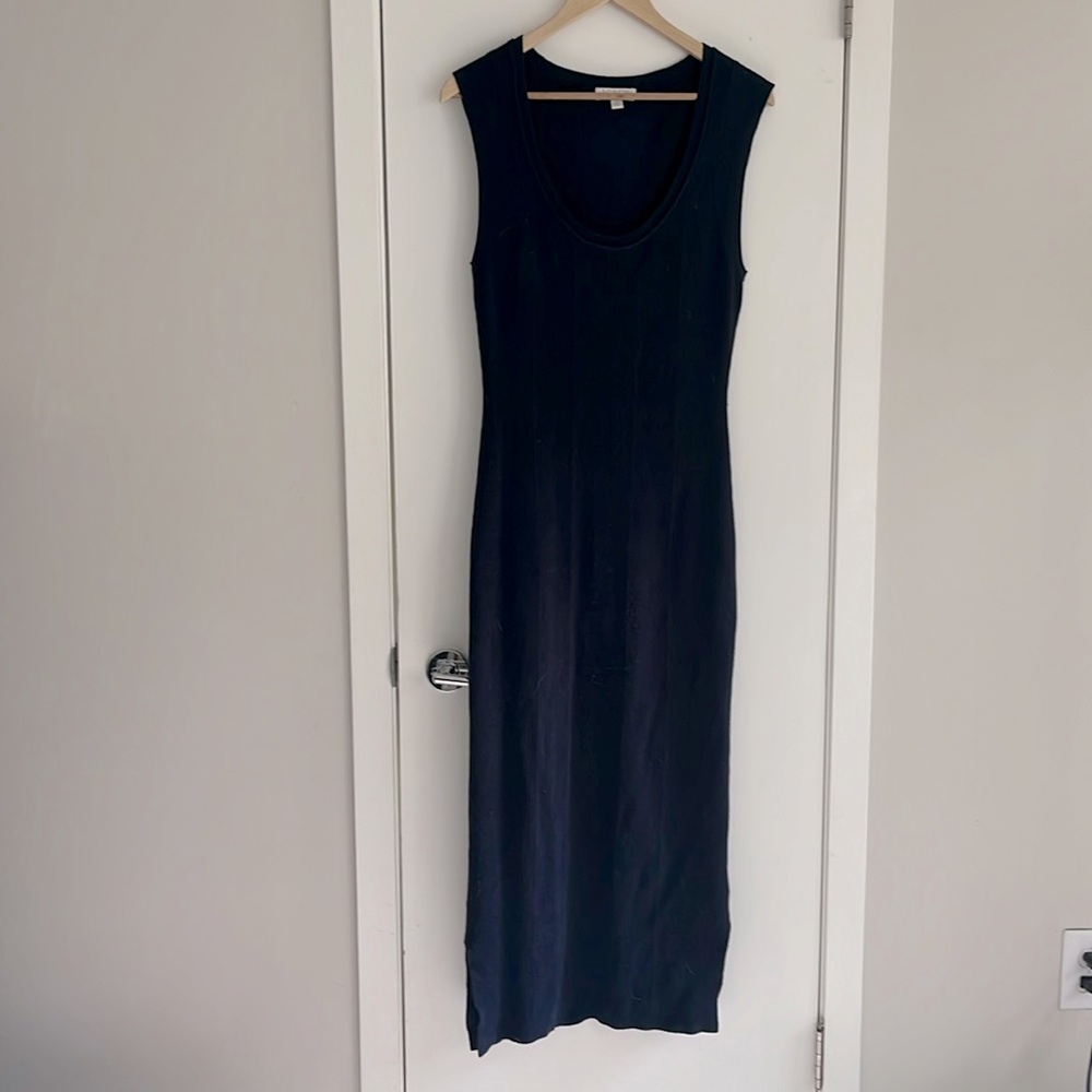 J Crew size Medium Navy Blue sleeveless ribbed Sweater Dress